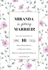 Blossom Border - Bridal Shower Invitation